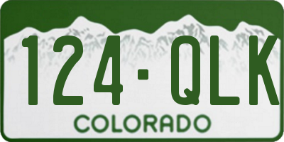 CO license plate 124QLK