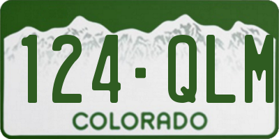 CO license plate 124QLM