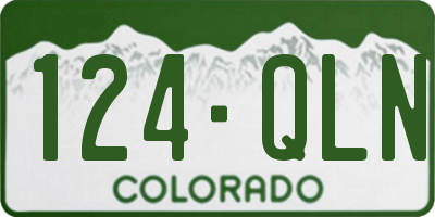 CO license plate 124QLN