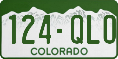 CO license plate 124QLO