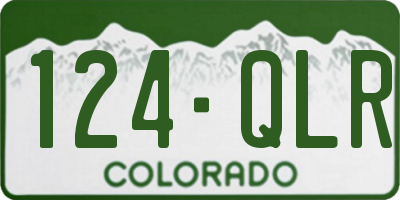 CO license plate 124QLR