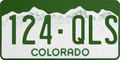 CO license plate 124QLS