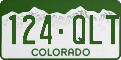 CO license plate 124QLT