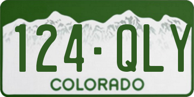 CO license plate 124QLY