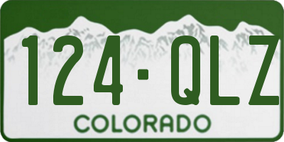 CO license plate 124QLZ