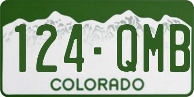 CO license plate 124QMB
