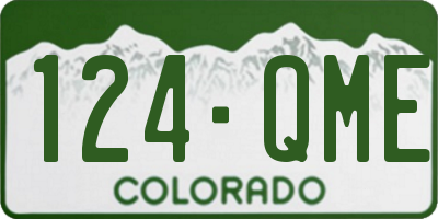 CO license plate 124QME