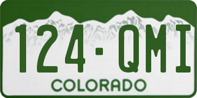 CO license plate 124QMI
