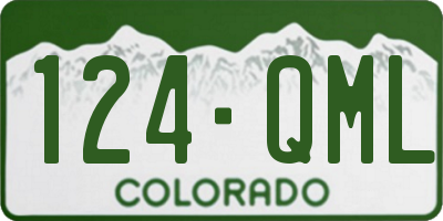 CO license plate 124QML