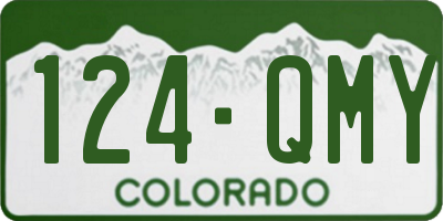 CO license plate 124QMY