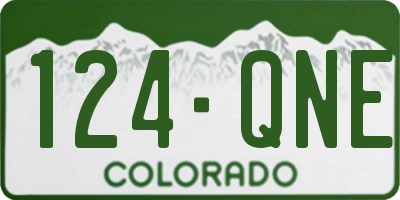 CO license plate 124QNE