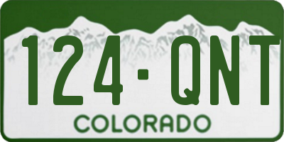 CO license plate 124QNT