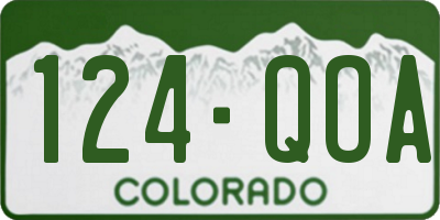 CO license plate 124QOA