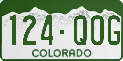 CO license plate 124QOG