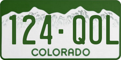 CO license plate 124QOL