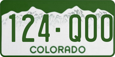 CO license plate 124QOO
