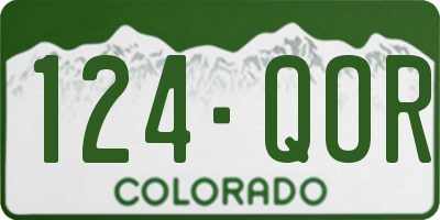 CO license plate 124QOR