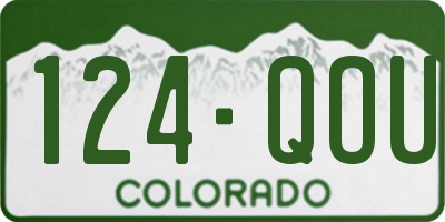 CO license plate 124QOU