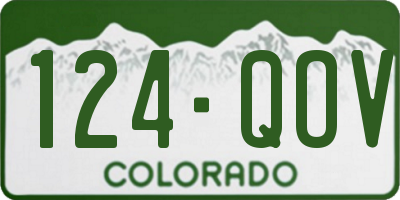 CO license plate 124QOV