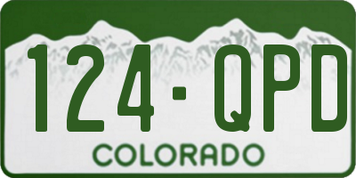 CO license plate 124QPD