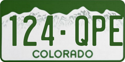 CO license plate 124QPE