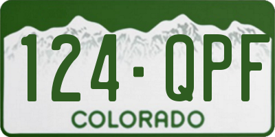 CO license plate 124QPF