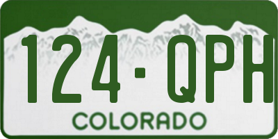 CO license plate 124QPH