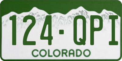 CO license plate 124QPI