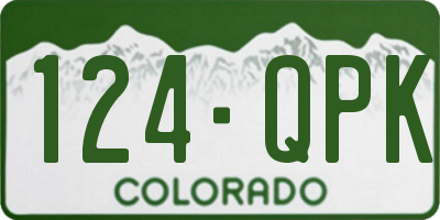 CO license plate 124QPK