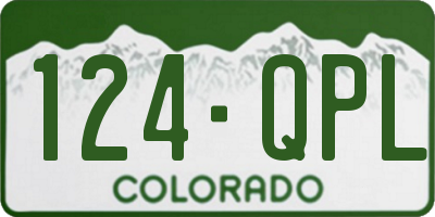 CO license plate 124QPL