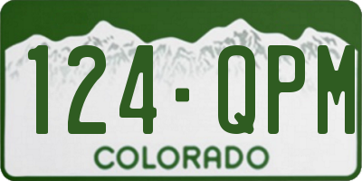 CO license plate 124QPM