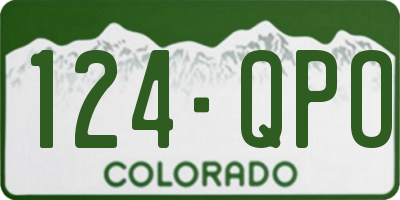 CO license plate 124QPO