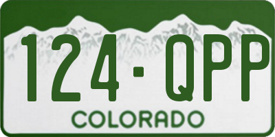 CO license plate 124QPP