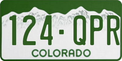 CO license plate 124QPR
