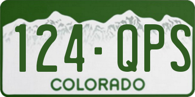 CO license plate 124QPS