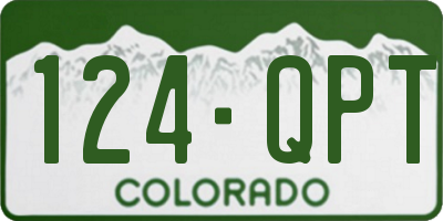 CO license plate 124QPT