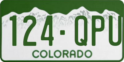 CO license plate 124QPU