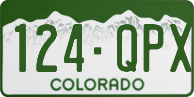 CO license plate 124QPX