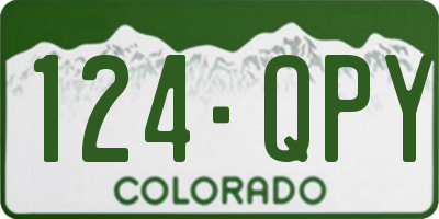 CO license plate 124QPY