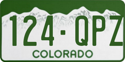 CO license plate 124QPZ