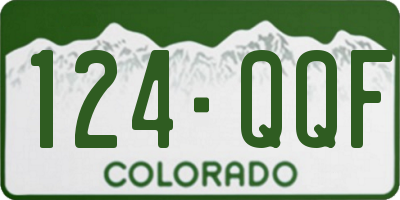 CO license plate 124QQF