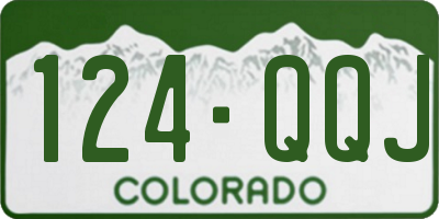 CO license plate 124QQJ