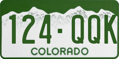 CO license plate 124QQK
