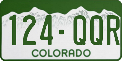 CO license plate 124QQR