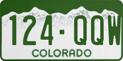 CO license plate 124QQW