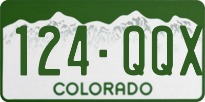 CO license plate 124QQX