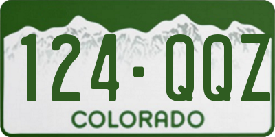 CO license plate 124QQZ