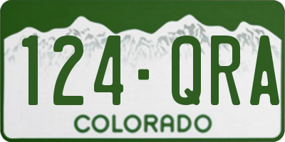 CO license plate 124QRA