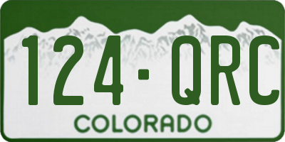 CO license plate 124QRC