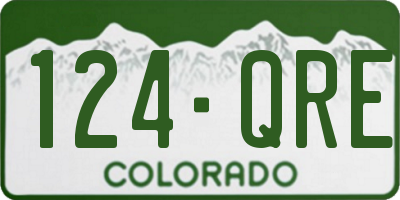 CO license plate 124QRE